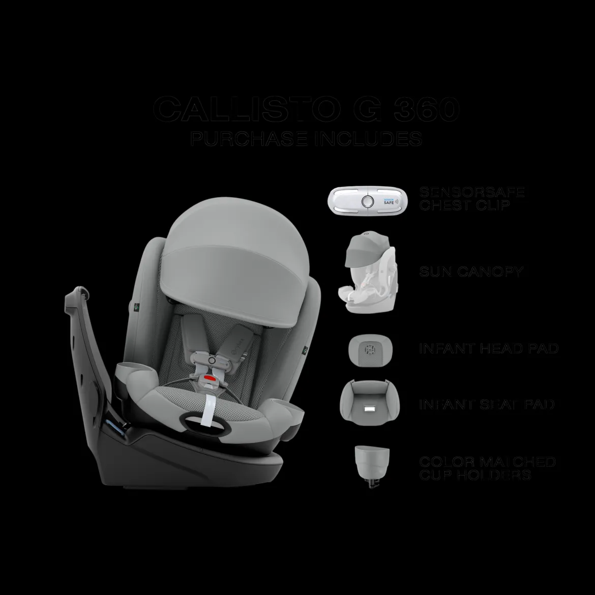 Callisto G 360 Rotating All-in-One Convertible Car Seat