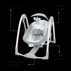 ConvertMe 2-in-1 Compact Portable Swing and Infant Seat