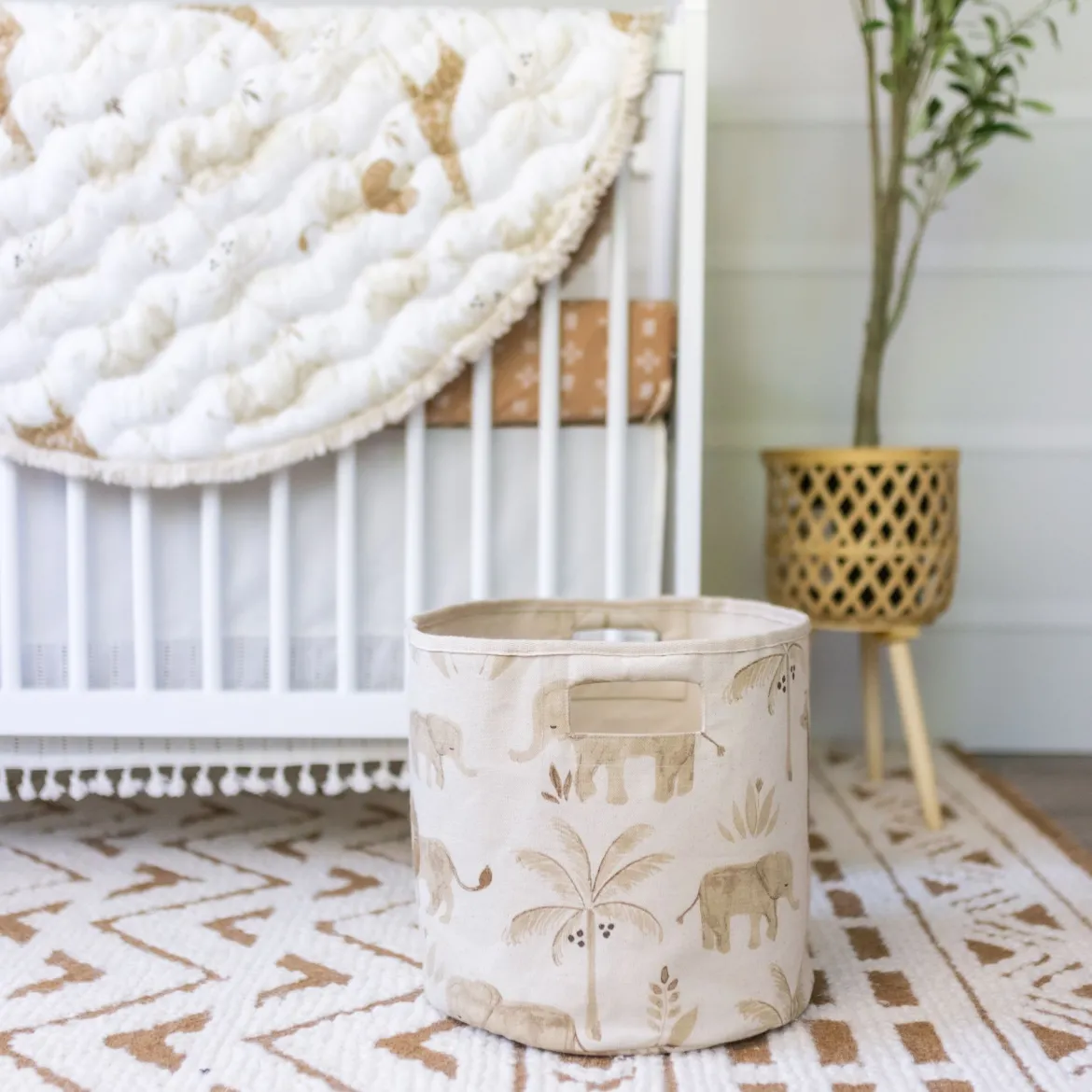 Cotton Canvas Storage Bin