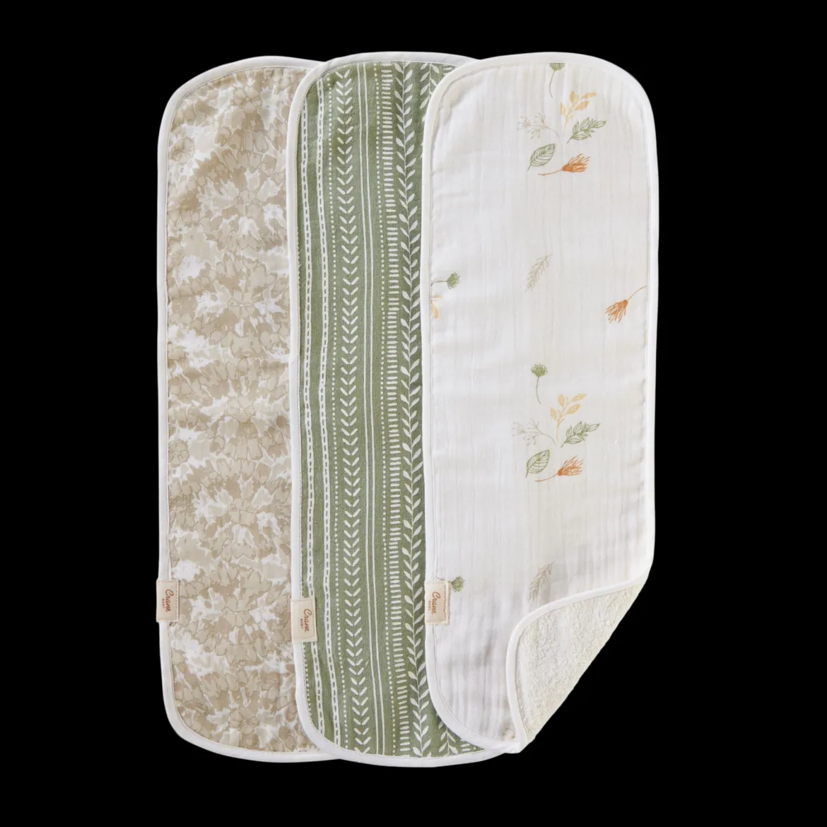 Cotton Muslin and Terry Burp Cloth Set (3 Pack)