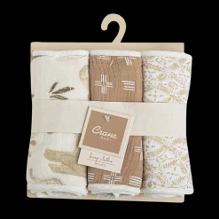 Cotton Muslin and Terry Burp Cloth Set (3 Pack)