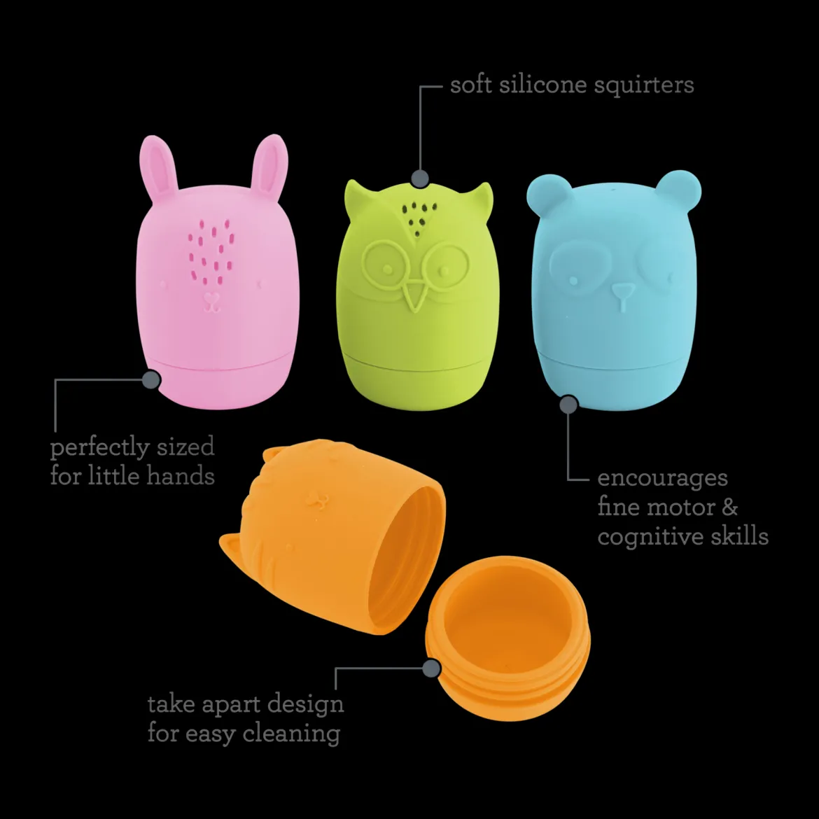 Easy Clean Bath Squirters Playset