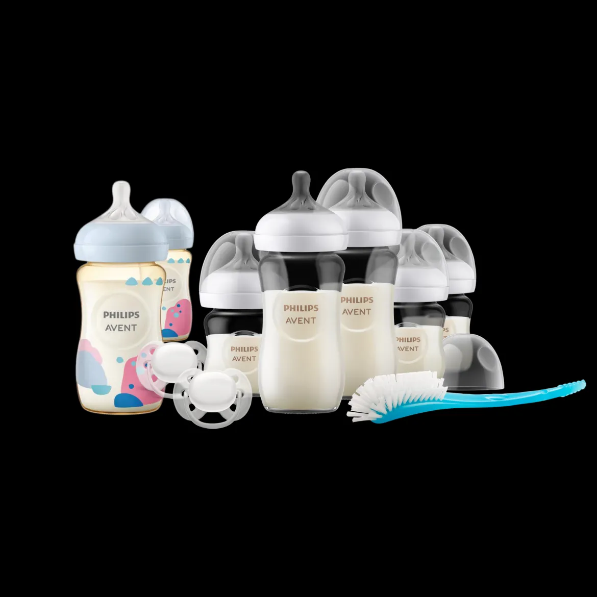 Glass and PPSU Natural Baby Bottle Gift Bundle