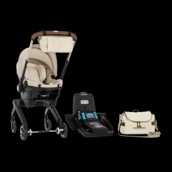 Gold Shyft DualRide Infant Car Seat Stroller Combo w Carryall Storage & Extended Canopy