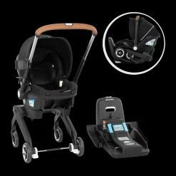 Gold Shyft DualRide Infant Car Seat Stroller Combo w Carryall Storage & Extended Canopy