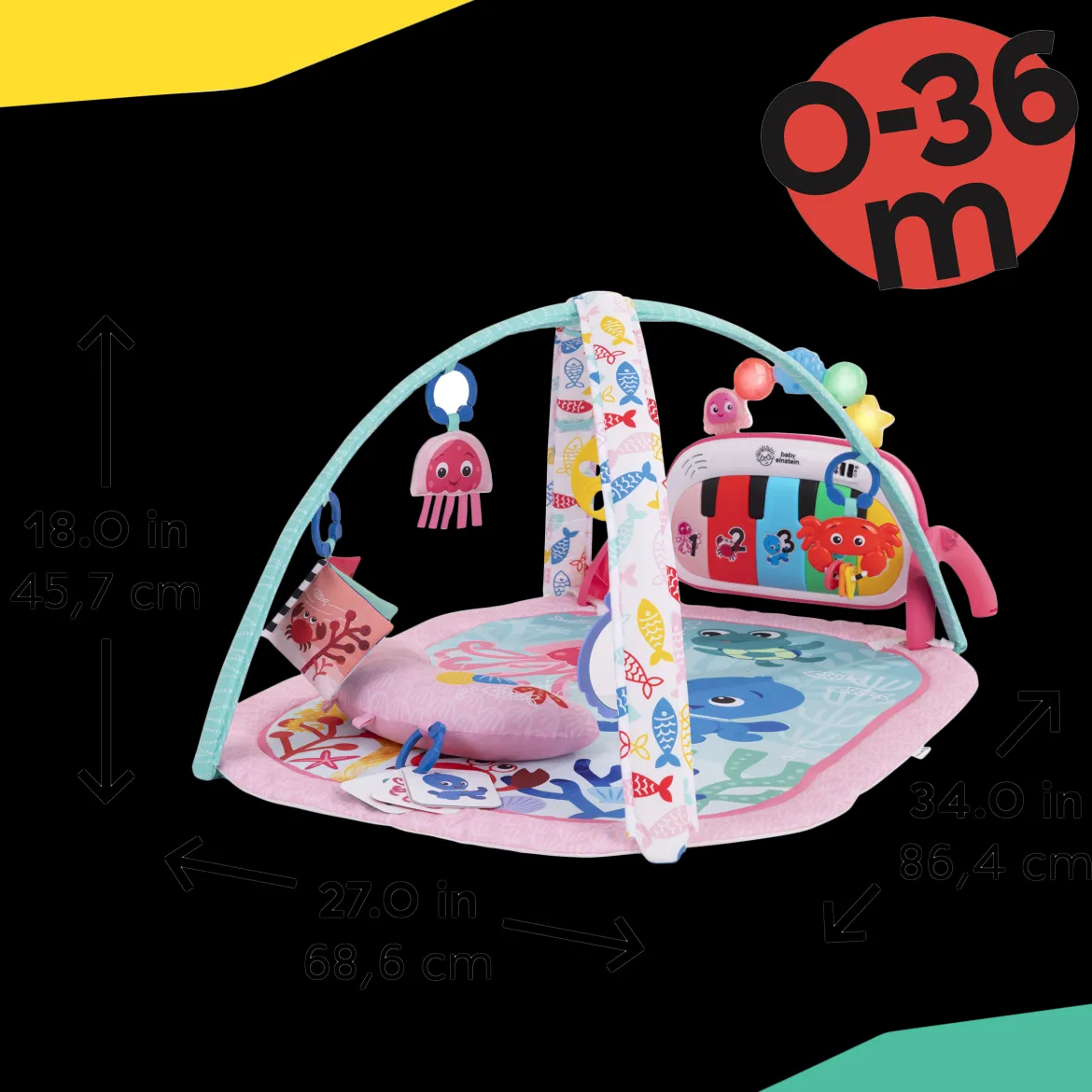 4-in-1 Kickin Tunes Music and Learning Play Gym