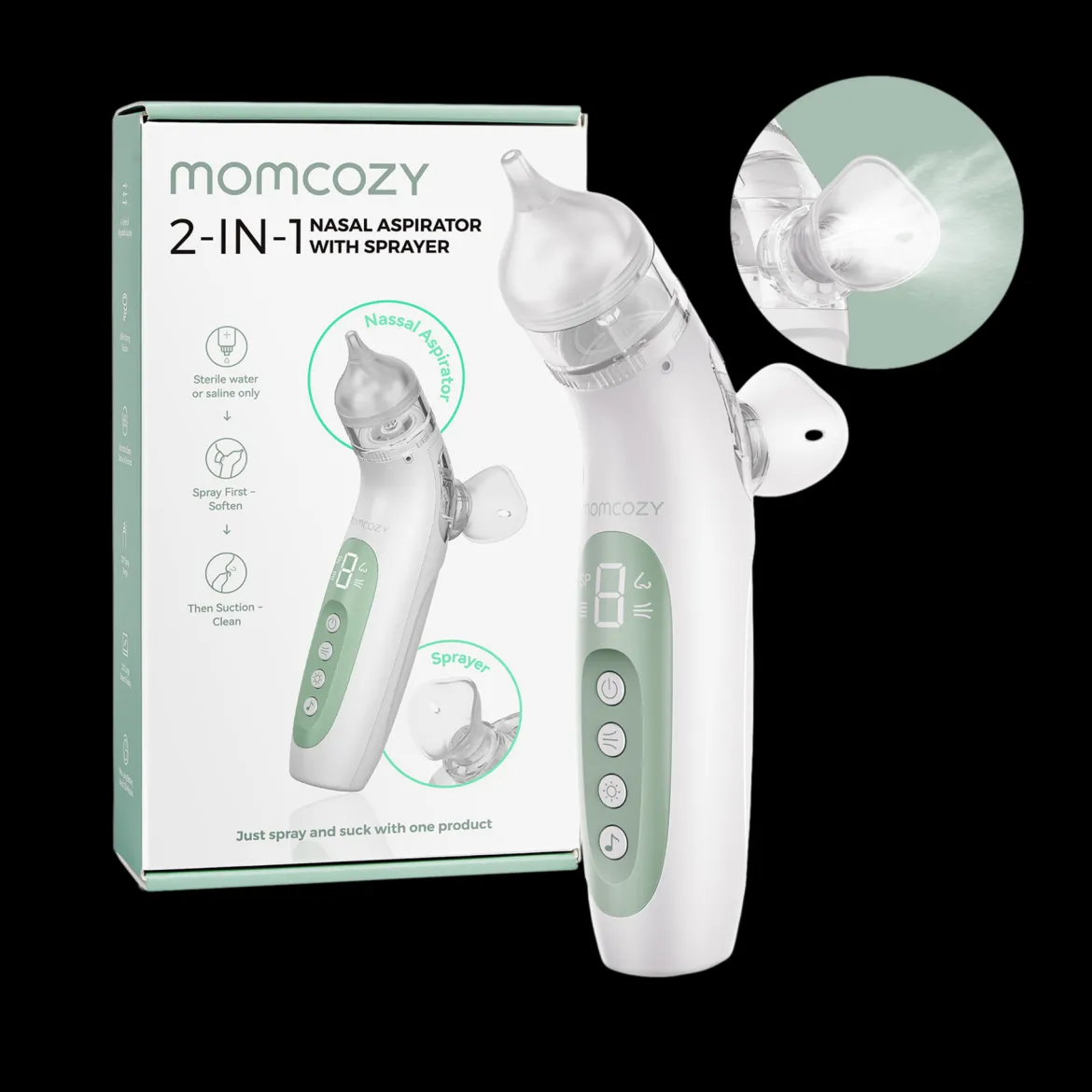 2-in-1 Spray & Suction Electric Nasal Aspirator