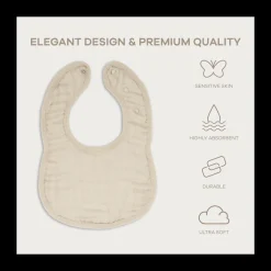 Muslin Bibs with Adjustable Snaps (4 Pack)