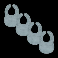 Muslin Bibs with Adjustable Snaps (4 Pack)