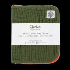 Muslin Cotton Burp Cloths (4-Pack)