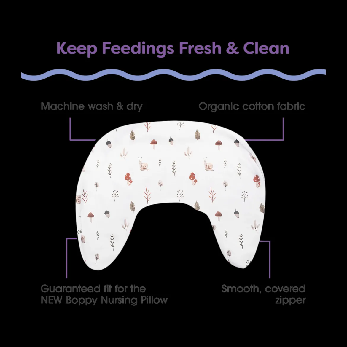 Nursing Pillow Organic Cotton Cover