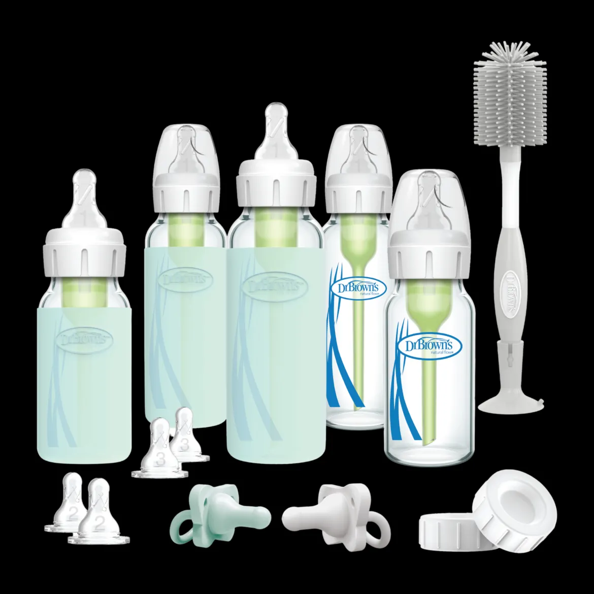 Options+ Narrow Glass Baby Bottle Starter Gift Set