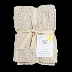 Organic Cable Knit Stroller Blanket