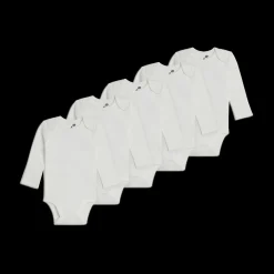 Organic Cotton Long-Sleeve Solid Bodysuits (5 Pack)
