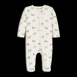 Organic Cotton Printed 2-Way Zip Footie