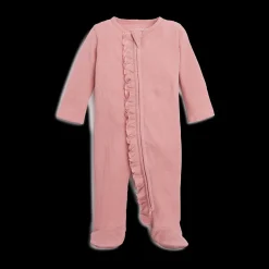 Organic Cotton Ruffle Waffle Footie