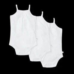 Organic Cotton Set of 3 Solid Camisole Bodsuits