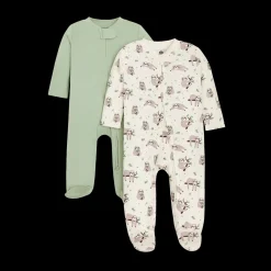 Organic Cotton 2-Way Zip Footie (2 Pack)