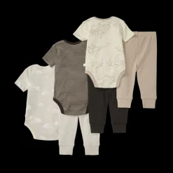 Organic Short Sleeve Bodysuit & Pant Set (3 Pack)