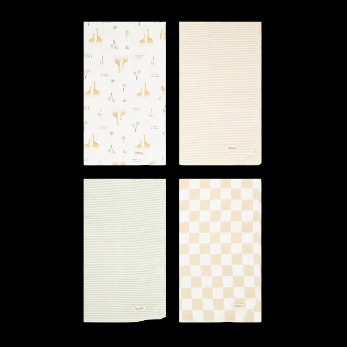 4-Piece Flannel Receiving Blanket