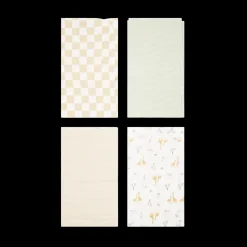4-Piece Flannel Receiving Blanket