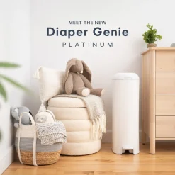 Platinum Stainless Steel Diaper Pail Gift Set