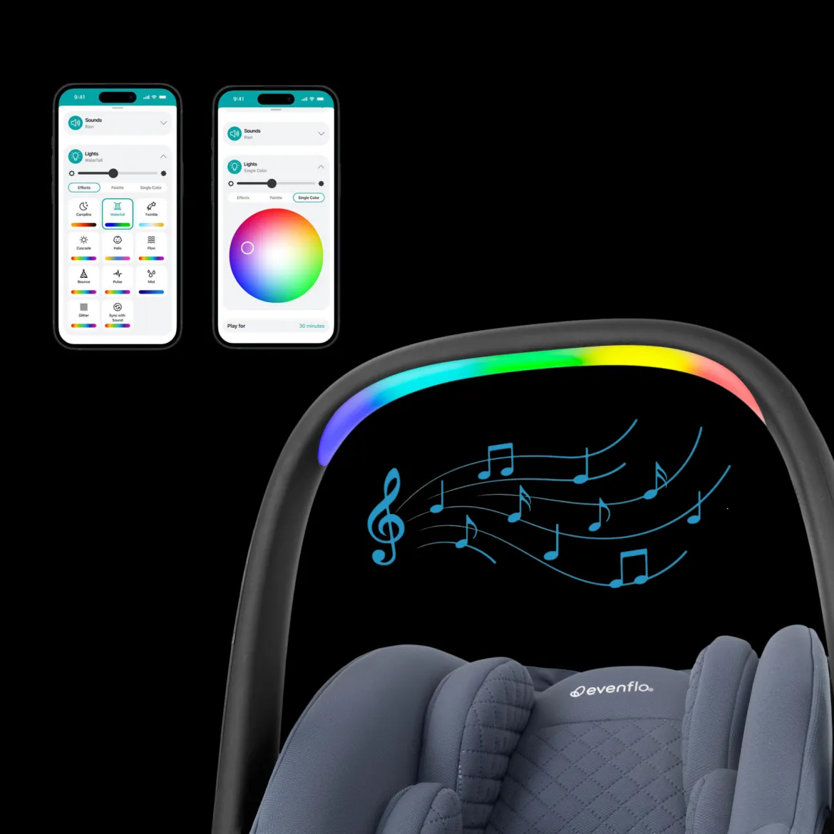 Revolve180 LiteMax NXT Rotational Infant Car Seat with SensorySoothe
