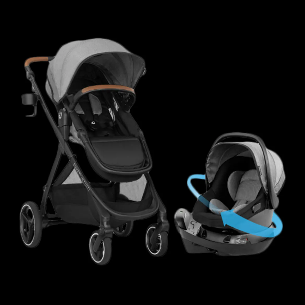 Shyft Intuiti Travel System with Revolve180 LiteMax NXT Rotational Infant Car Seat