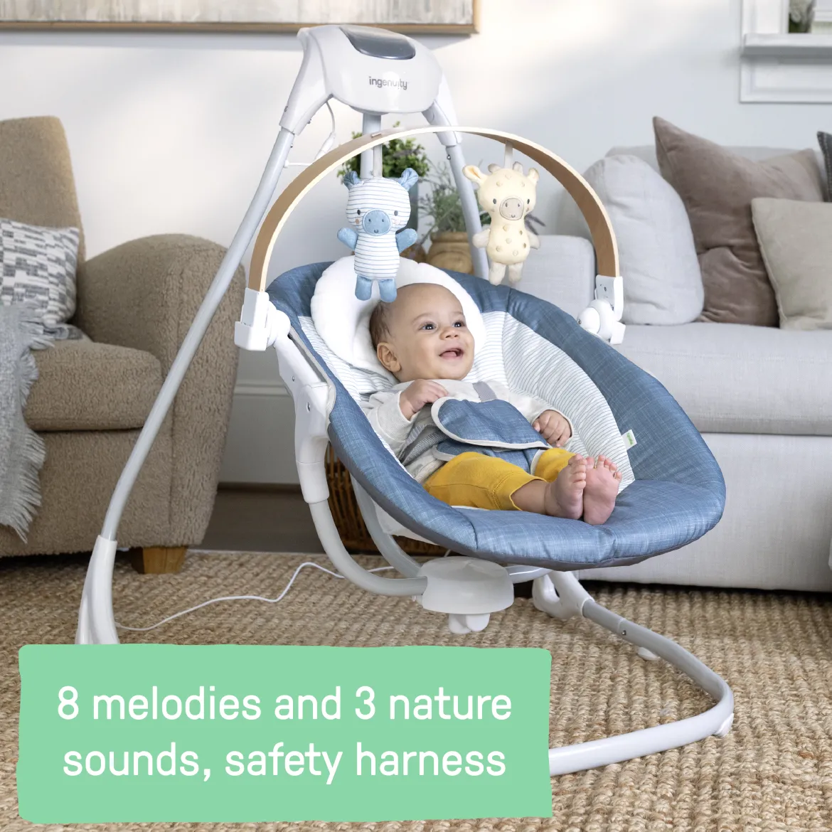 SimpleComfort Compact Soothing Baby Swing