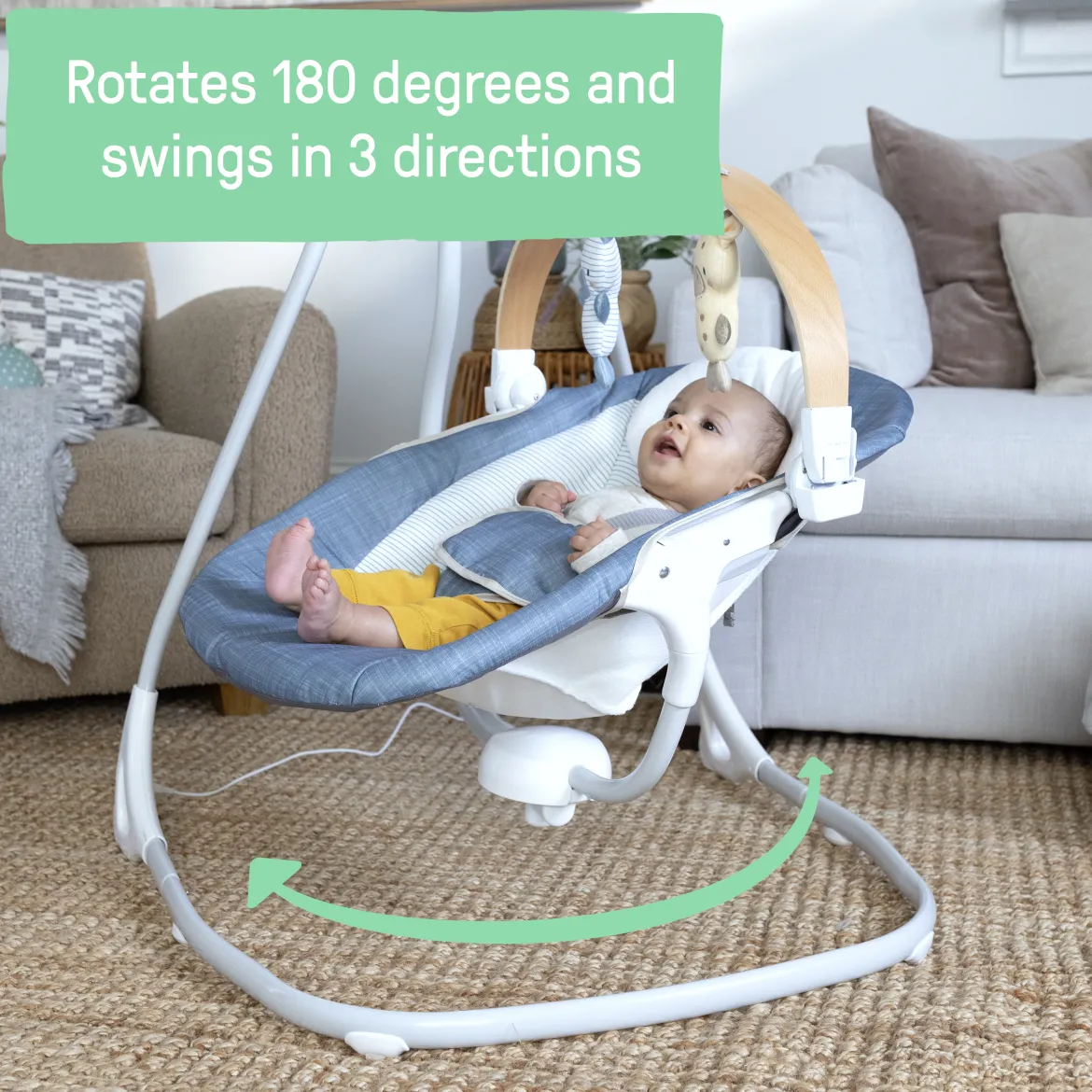 SimpleComfort Compact Soothing Baby Swing