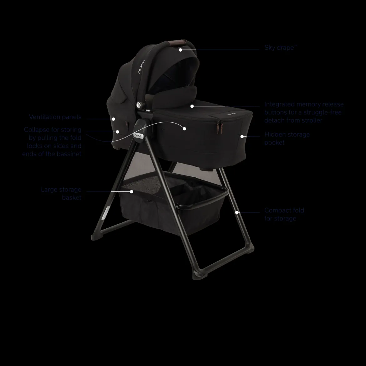 SWIV & TRIV Series Bassinet + Stand