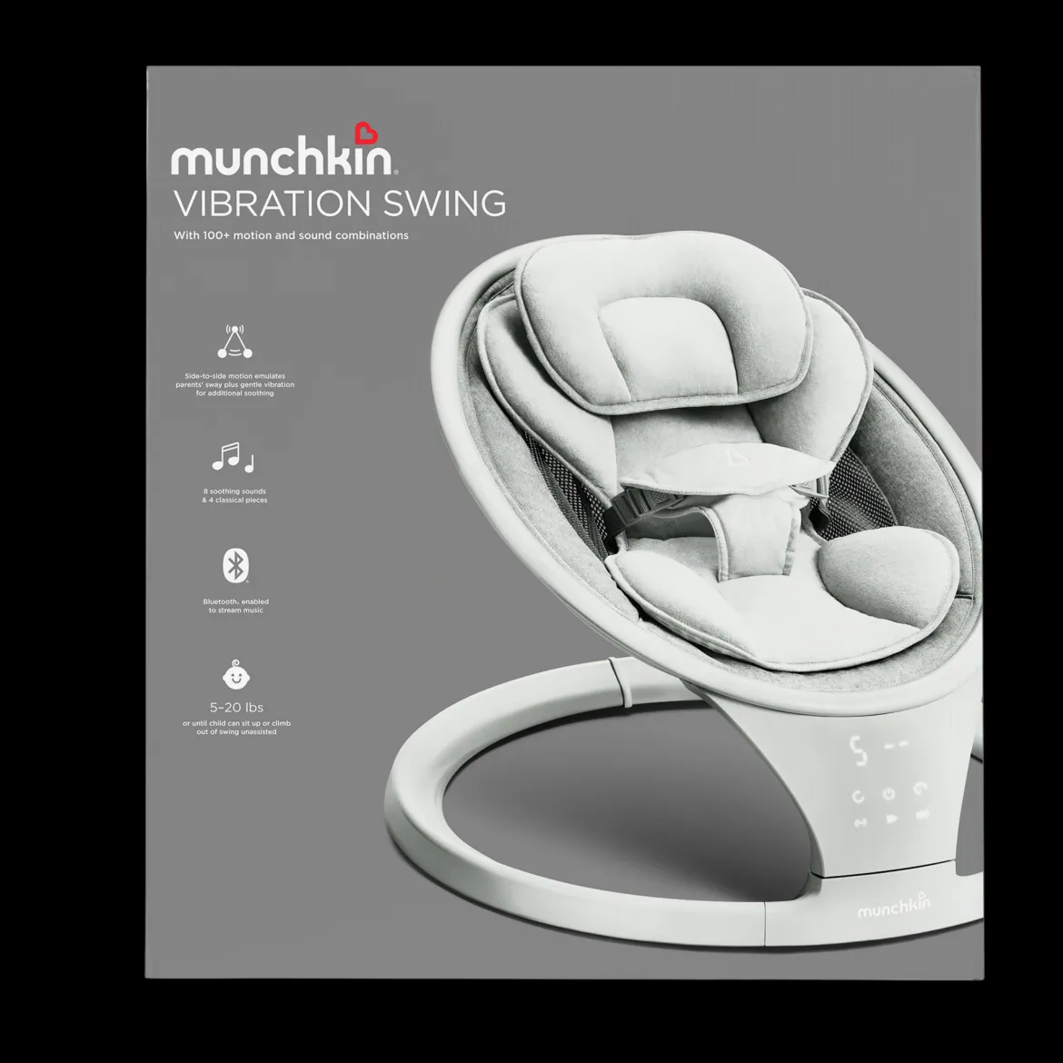 Vibration Baby Swing - Bluetooth-Enabled Smart Seat with Music and Motion