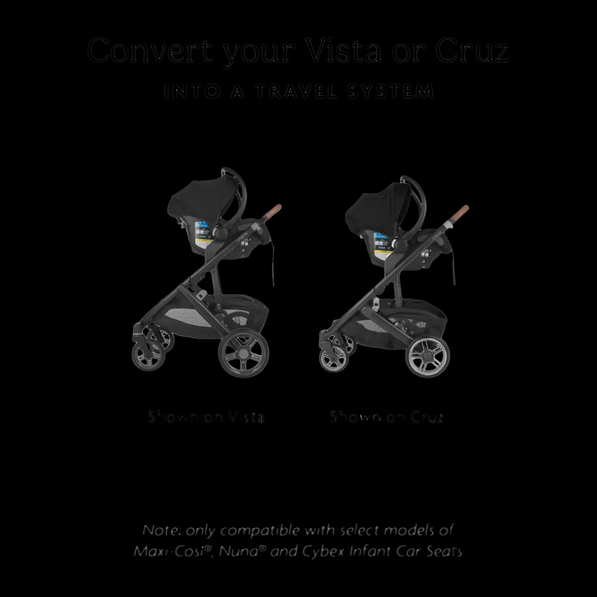 Vista & Cruz Car Seat Adapters for Maxi-Cosi, Nuna and Cybex
