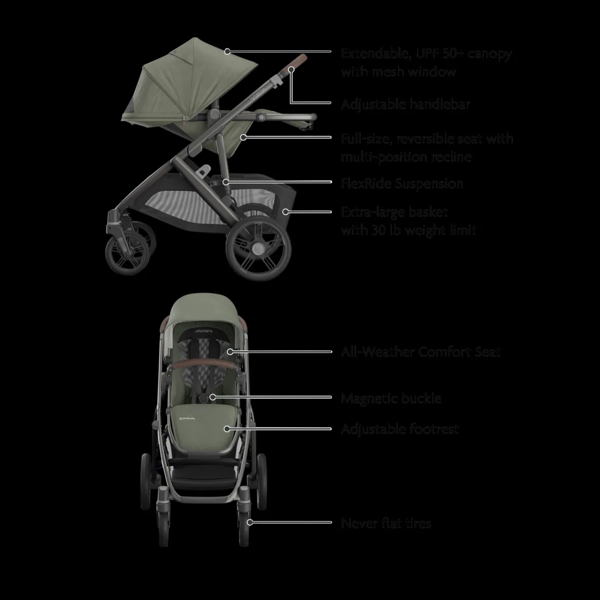 Vista V3 Stroller & Aria V2 Lightweight Infant Car Seat Travel System