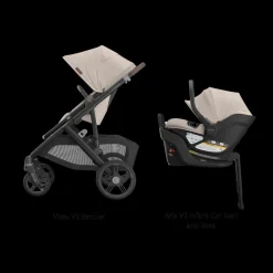 Vista V3 Stroller & Aria V2 Lightweight Infant Car Seat Travel System