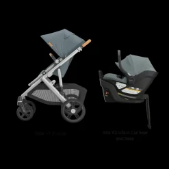 Vista V3 Stroller & Aria V2 Lightweight Infant Car Seat Travel System