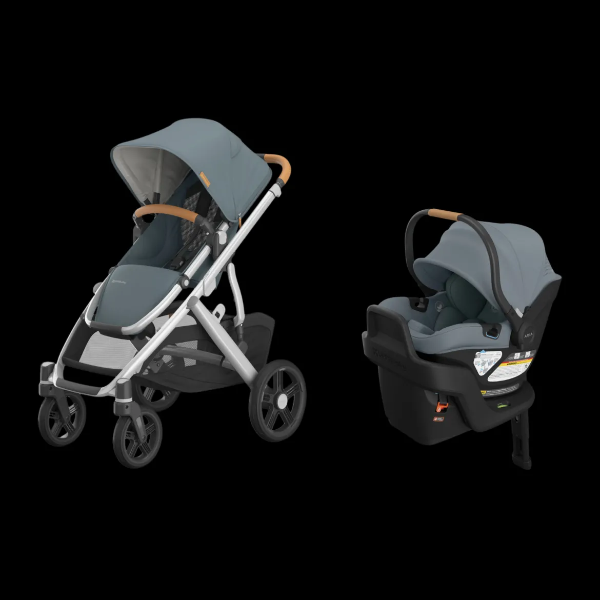 Vista V3 Stroller & Aria V2 Lightweight Infant Car Seat Travel System